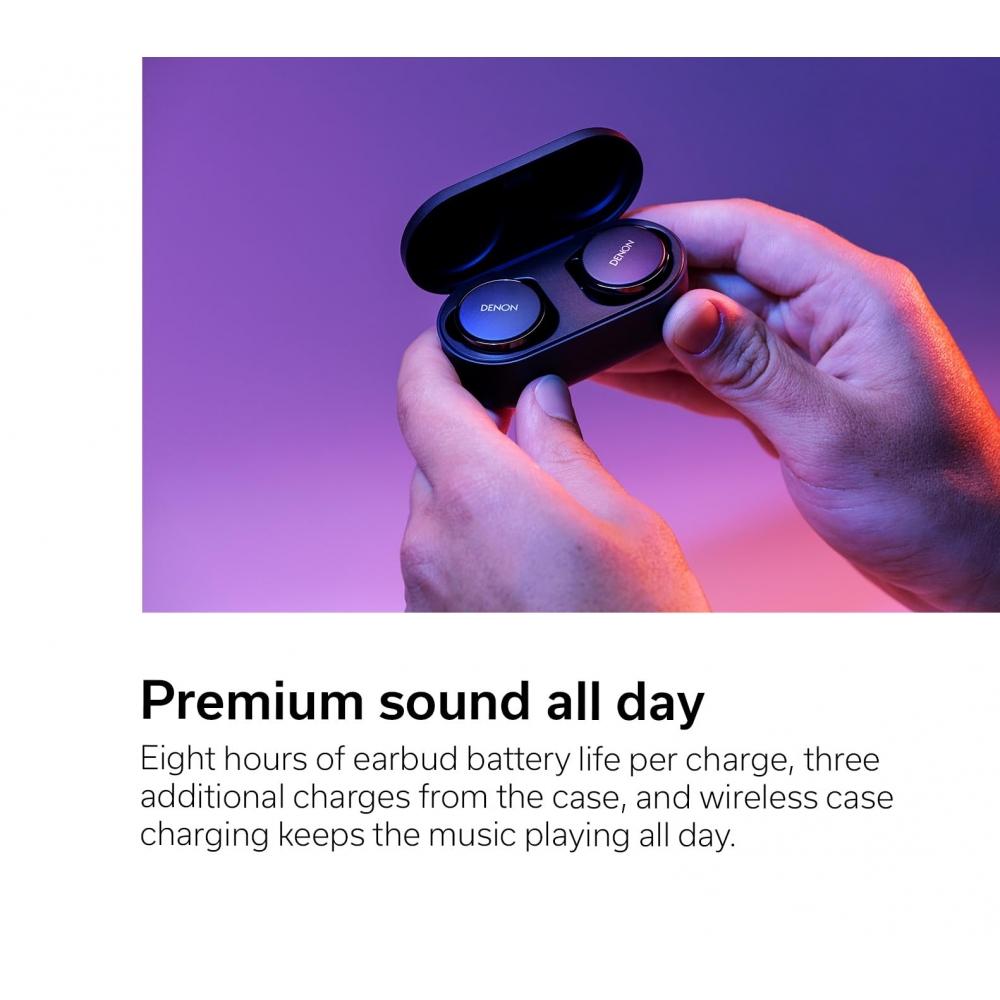 Denon Беспроводные наушники Bluetooth PerL Pro AH-C15PL Персонализированные функции Адаптивное активное шумоподавление Совместимость с несколькими точками Звук без потерь Беспроводной