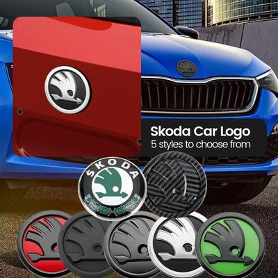 2 шт. 80 мм 90 мм Эмблема Для Skoda Fabia 1 2 Octavia a7 RS Superb Rapid Yeti Karoq Vision Автомобиль Передняя Задняя Багажник Наклейка