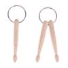 Mini Drum Sticks Keychain Wood Drumsticks Key Ring Chain Keyfob Accessories