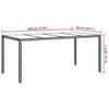 Garden Table Black 190 x 90 x 75 cm Poly Rattan