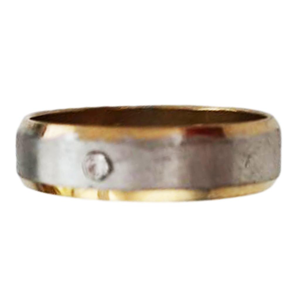 Steel Ring 'Peaceful' Silver Gold - 6 Mm