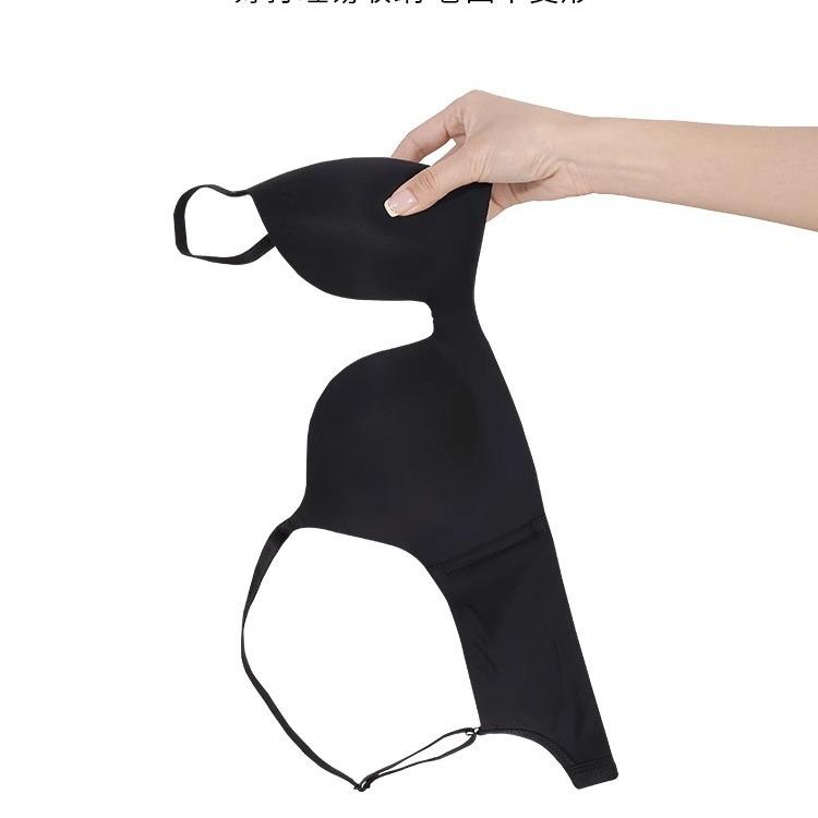 Traceless underwear women gather small breasts without steel rings to close secondary breasts anti-sagging sexy deep V thin comfortable bra
