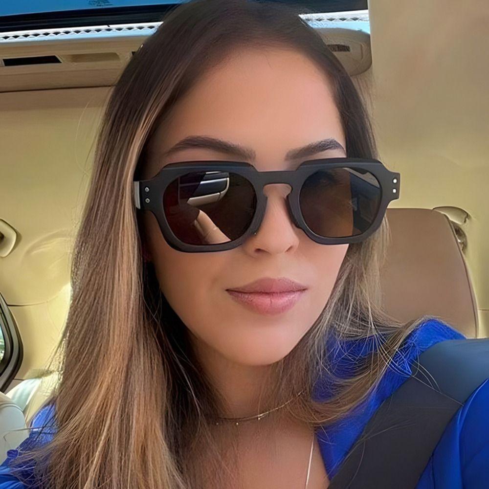 Rice Nail Square Frame Sunglasses Lightweight UV400 Sun Glasses Multicolor Lenses Eyewear  Outdoor