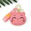 Doll Silicone Cat Coin Bag Kawaii Earphone Bag Sweet Coin Purse Keychain  Kids