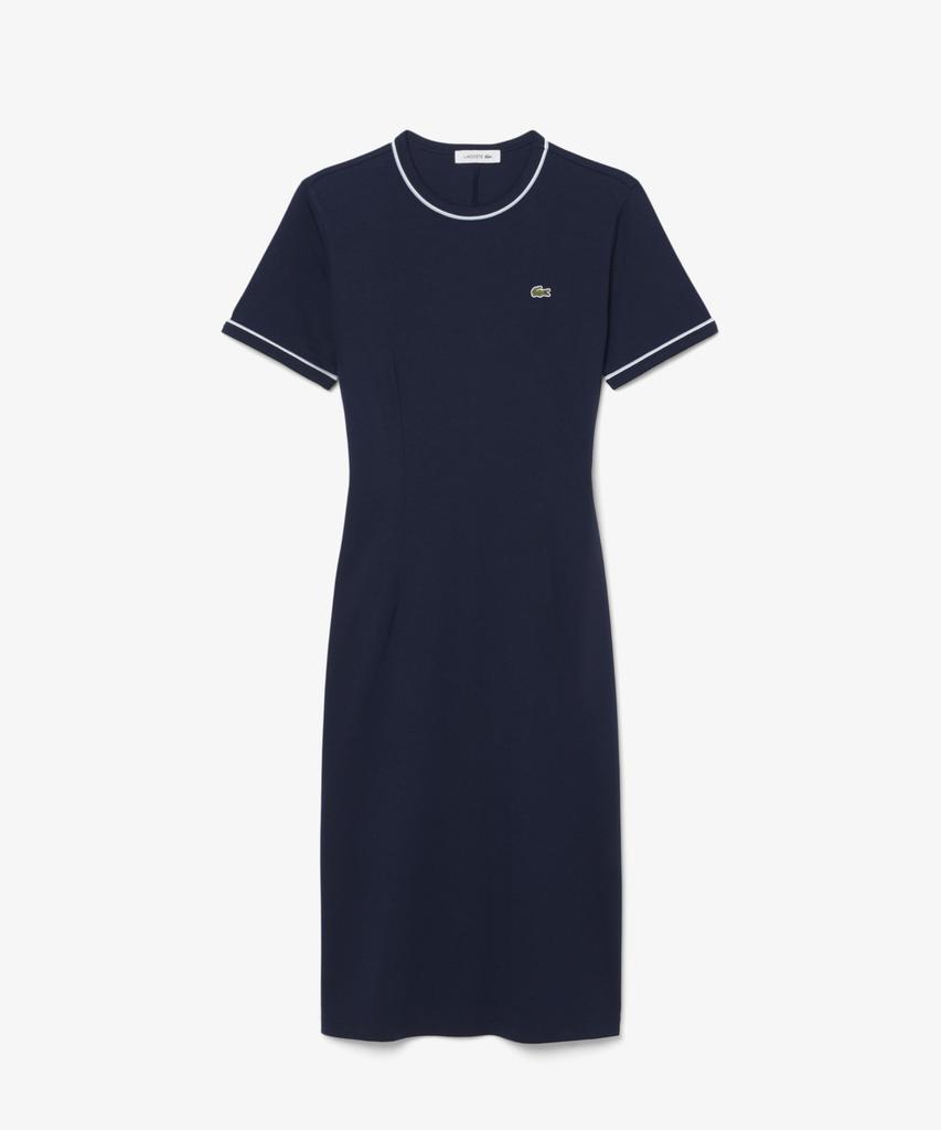 Женское платье-футболка LACOSTE с отделкой кантом Ef9855-56G 3Ui