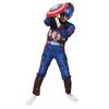Boys Captain America Muscle Cosplay Outfit, Superhero Halloween Role Play Performance Costume