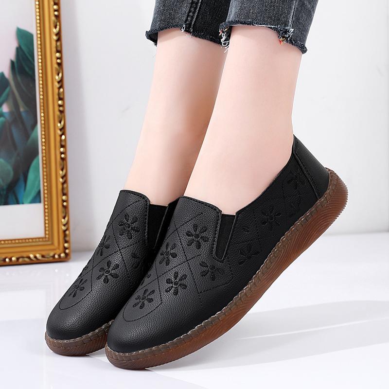 Женские мокасины кожаные туфли для вождения удобные туфли на плоской подошве повседневные туфли медсестры для ходьбы минималистичные летние туфли без застежек для женщин