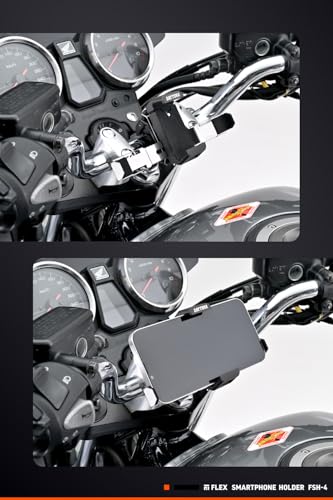 Держатель для смартфона на мотоцикл Daytona, Виброгасящий, Алюминий + Нержавеющая сталь, Низкопрофильный дизайн, для спортивных мотоциклов (SS), Совместим с iPhone 16 Pro