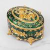European Retro Luxury Princess Enamel Jewelry Box - Exquisite Metal Necklace Storage Box