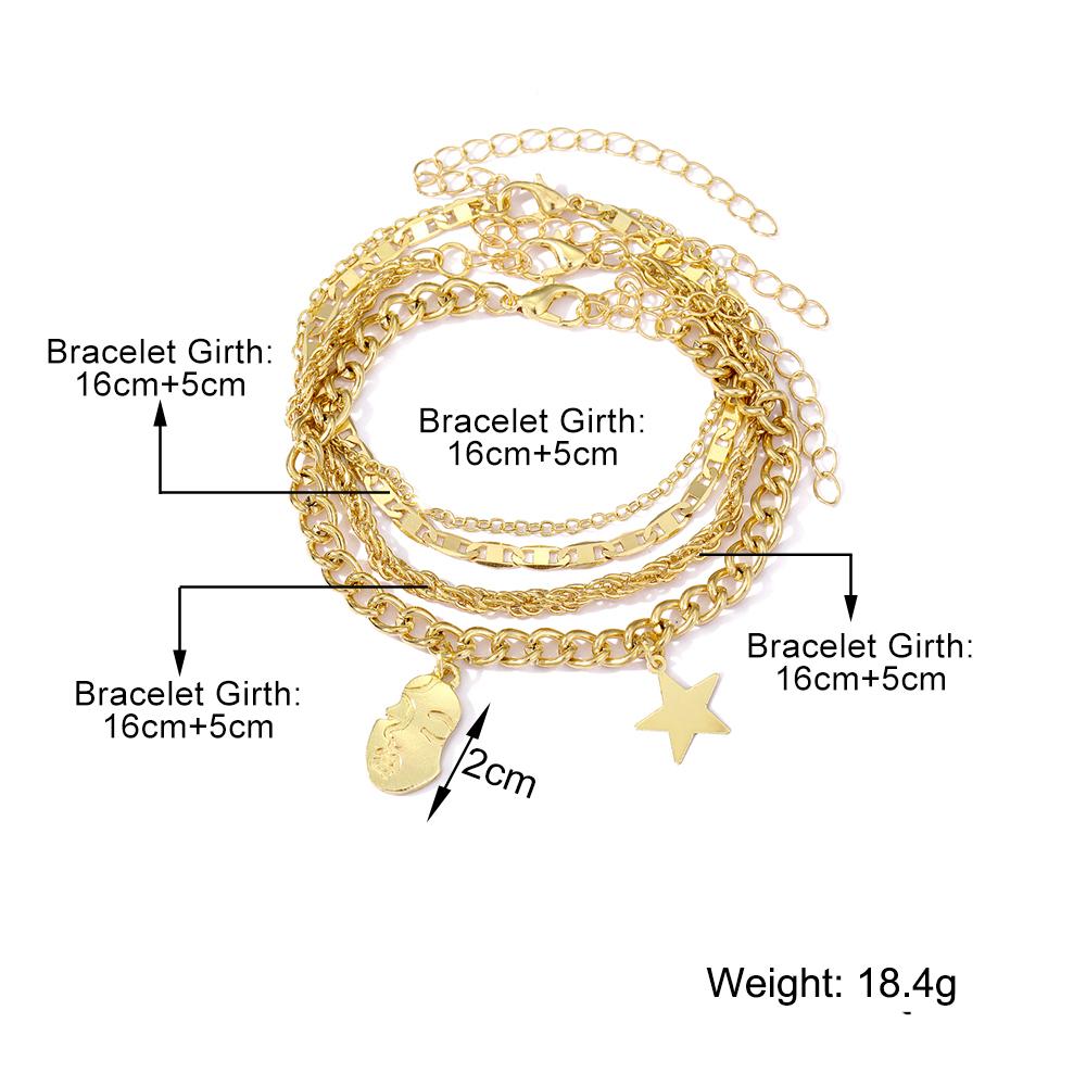 Богемный браслет, темпераментный жемчужный кулон, элегантный геометрический дизайн, браслет для вечеринки в ночном клубе, подходит для женщин, модный комплект ювелирных браслетов