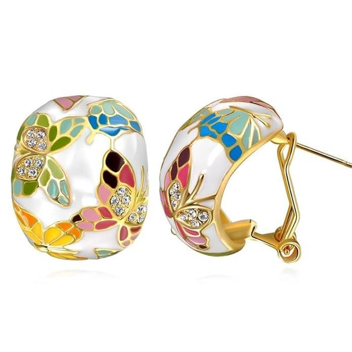 Наборы украшений для женщин Эмалевое ожерелье Подвеска Набор украшений с серьгами