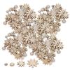 250Pcs Flower Wooden Embellishments DIY Non Porous Ornaments Cutouts Craft Decorations