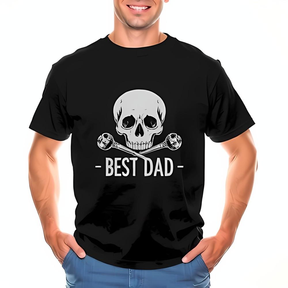 Best Dad amp TShirt Unique Leaf Design Cotton Short Sleeve Crew Allcotton Unisex T-Shirt