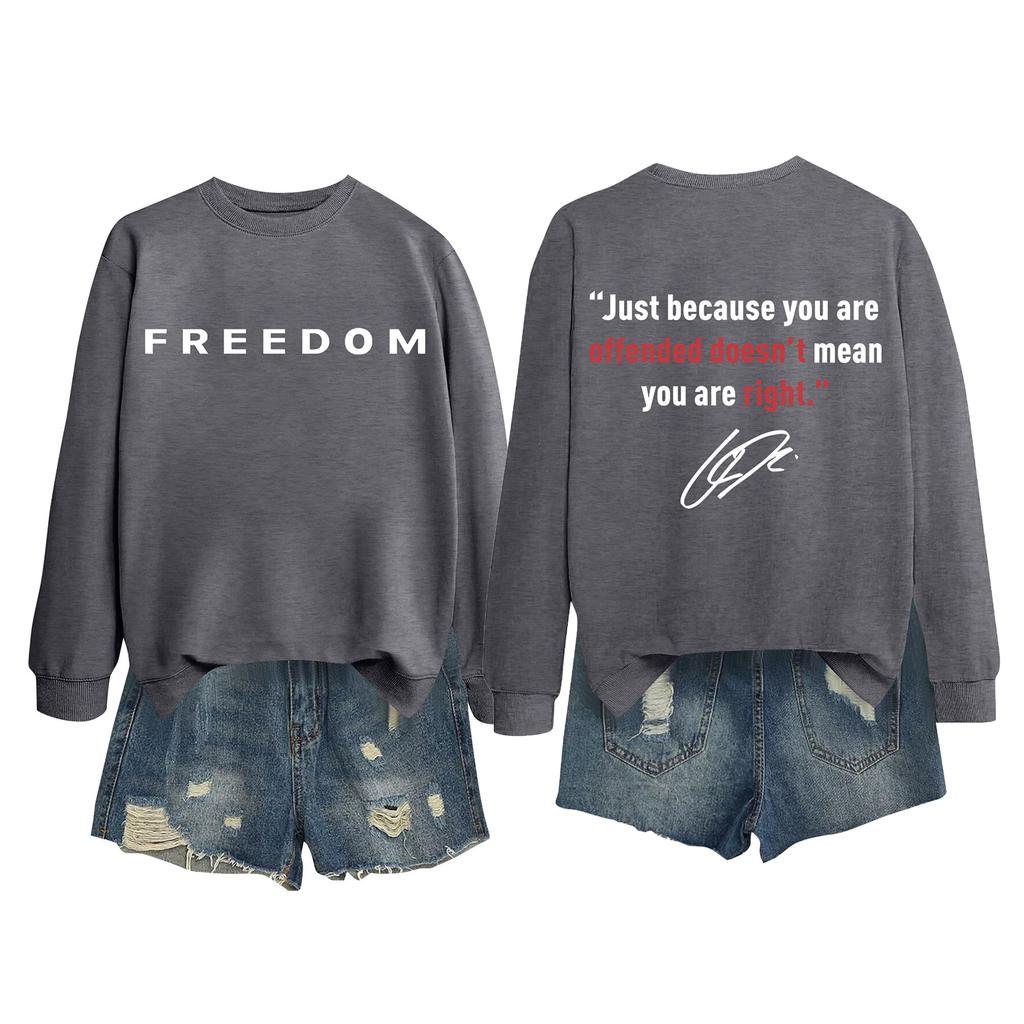 Women's Fashion Casual Long Sleeve Printed Round Neck Sweatshirt Top