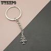 10PCS Creative Tree Shaped Keychains DIY Keychain Pendants Festival Holiday Gifts Home Key Car Key Decorations