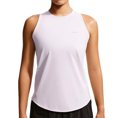 Женские майки для бега Dri Fit, светло-лиловые, с круглым вырезом, умеренной посадки, HQ0621-583