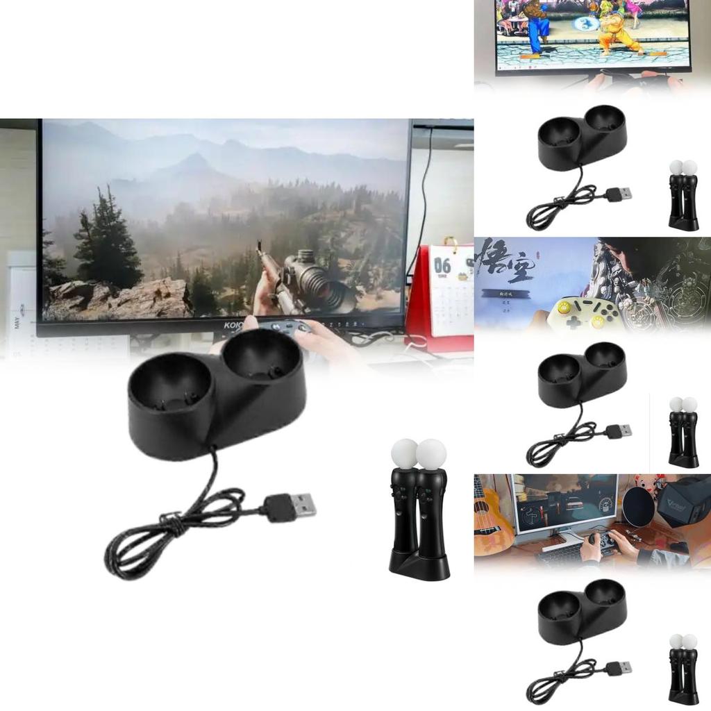 Зарядная док-станция для PS4VR с быстрой зарядкой для контроллеров PS4 Move VR, подходит для игровых энтузиастов