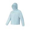 Женская куртка-ветровка на молнии с капюшоном серии Golf, тканая, свободного кроя, цвет джинсово-голубой, A11W535706F-LB