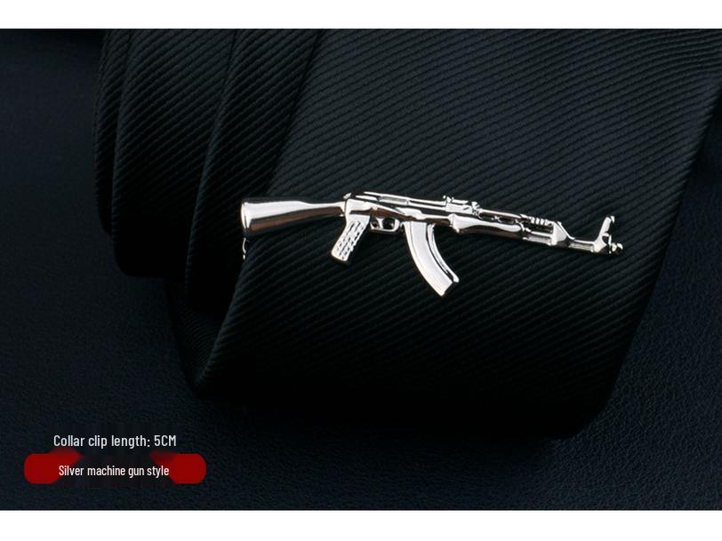 Мужской серебряный зажим для галстука: Элегантный бизнес-аксессуар