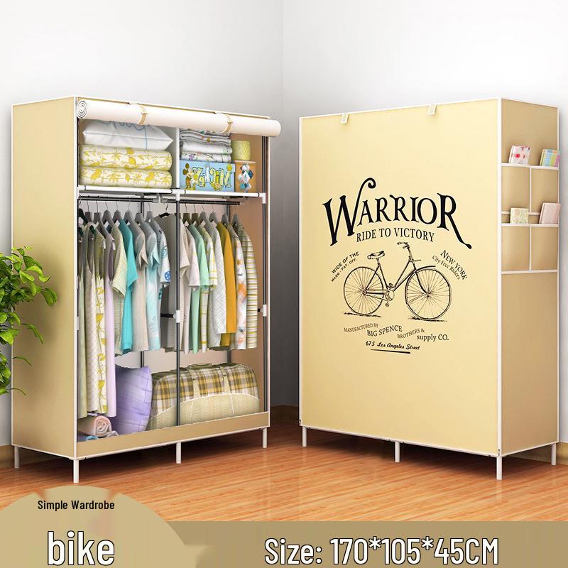 Yarui Fan Компактный пылезащитный тканевый шкаф для общежития