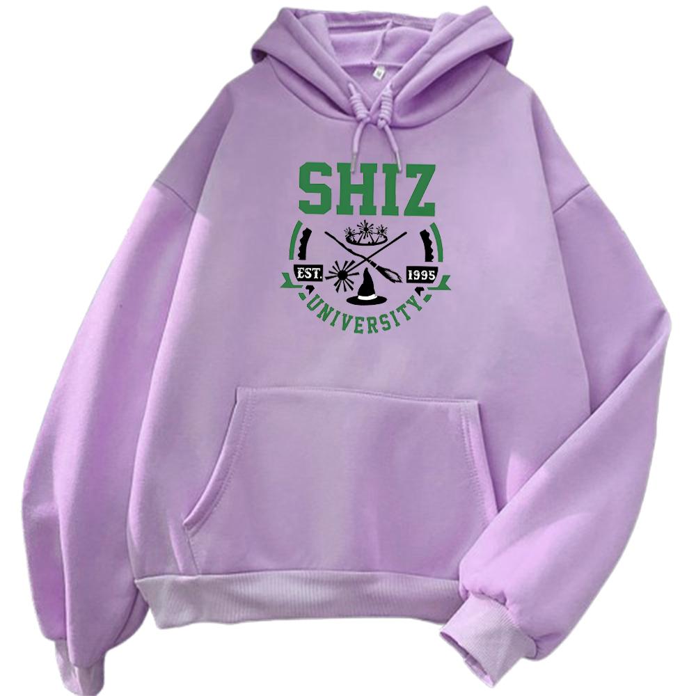 Shiz University Hoodies Wicked Movie Printing Women Men Sweatshirts Sudadera Pullovers Hoody Winter Warm Fleece Unisex Clothing