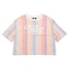Sportswear Color Block Striped Short Sleeve T-Shirt Women Tops Multicolor CJ2503-100