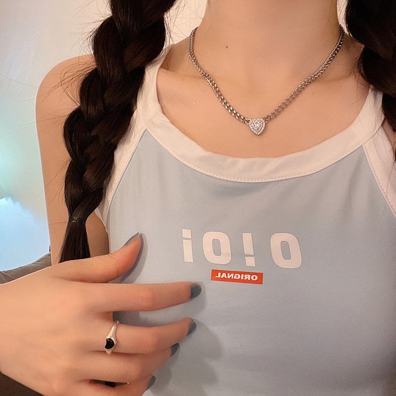 Цепочка Love Collarbone из титановой стали Love, многослойное ожерелье, ювелирное украшение, ожерелье Best Friend