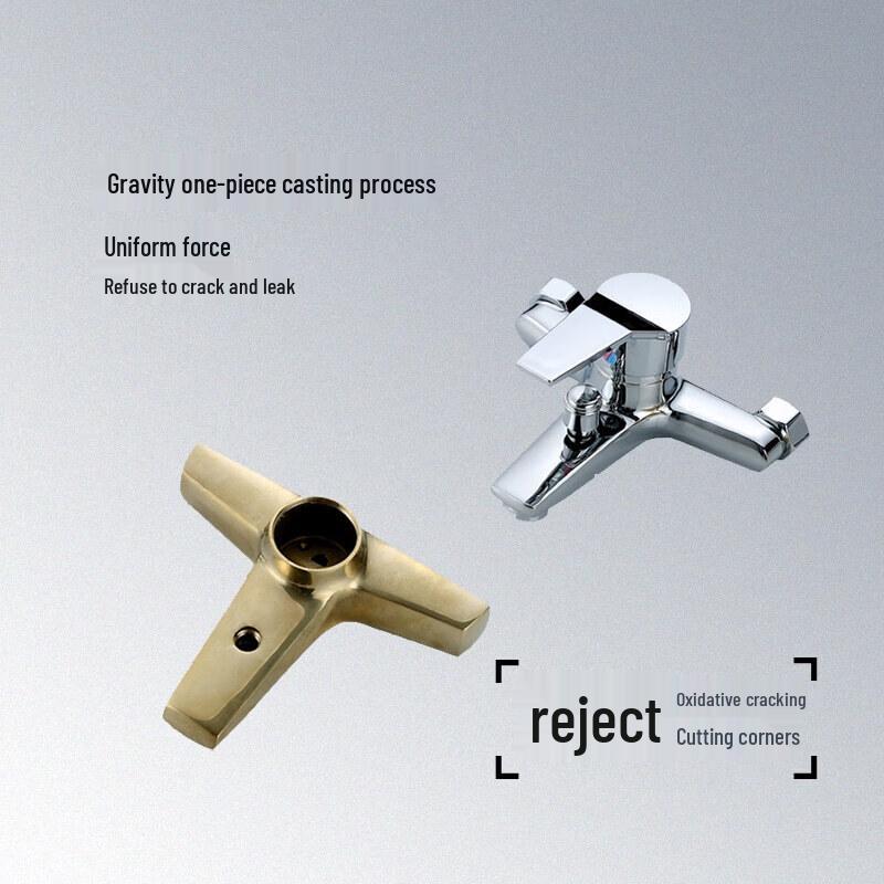 Скрытый 3-ходовой смеситель для ванны и душа Dier Brass