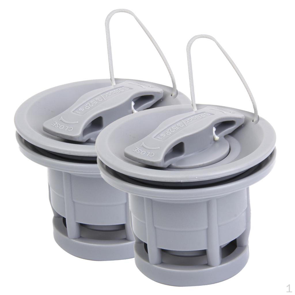 2 Pieces 8-groove Air Valve for Inflatable Boat Dinghy Kayak Canoe