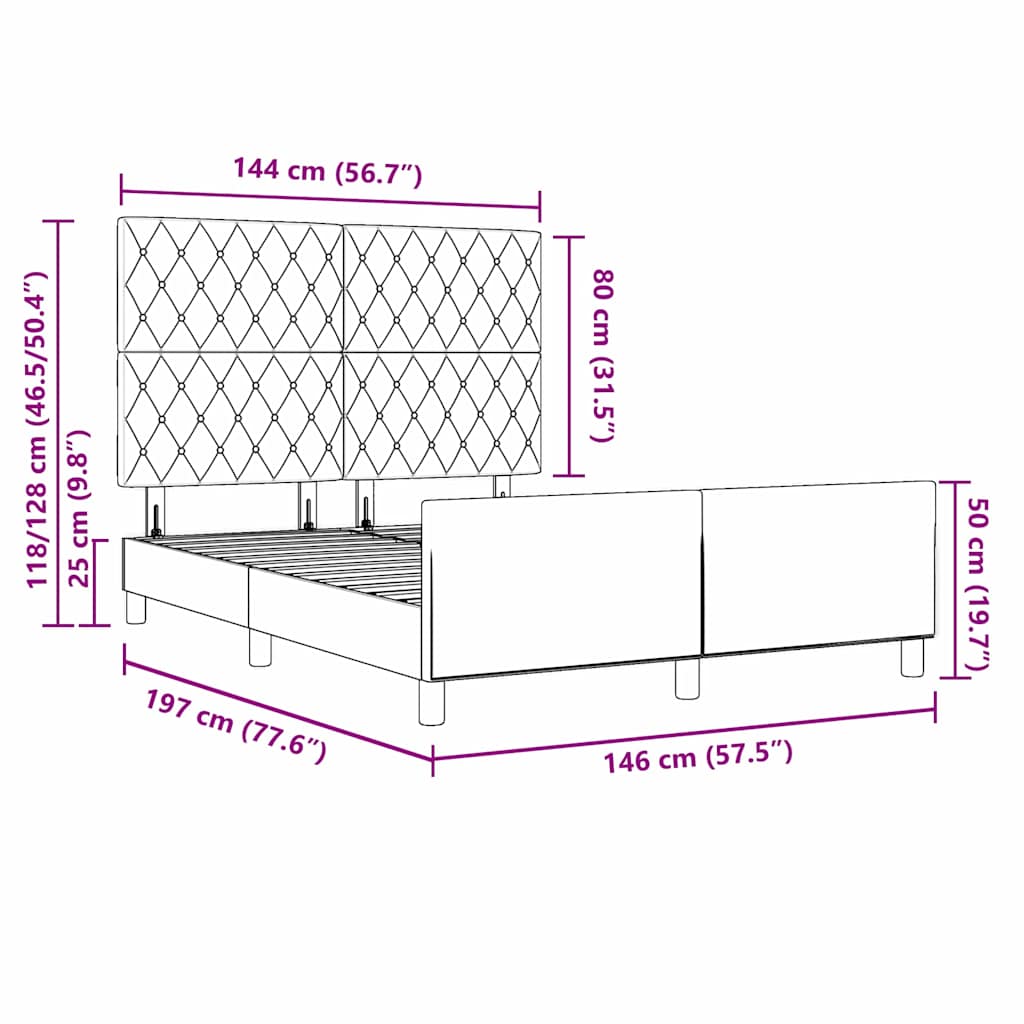 Box Spring Bed with Headboard Dark Blue 140 x 190 cm Velvet