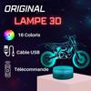 Lampe de Chevet 3D LED Moto Cross ,Veilleuse changement de Couleurs, Lampe Tactile Bureau et Chambre Ado Enfant, Eclairage