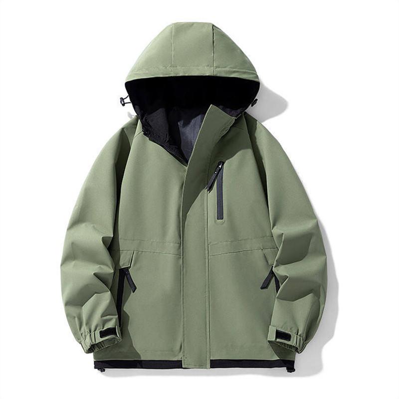Весенние мужские ветрозащитные водонепроницаемые куртки для отдыха на открытом воздухе свободная повседневная верхняя одежда для пар мужская куртка с капюшоном на молнии в японском стиле