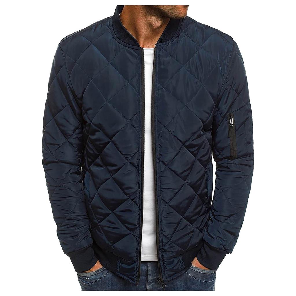 Men's Autumn Winter Zipper Warm Down Jacket Packable Light Coat