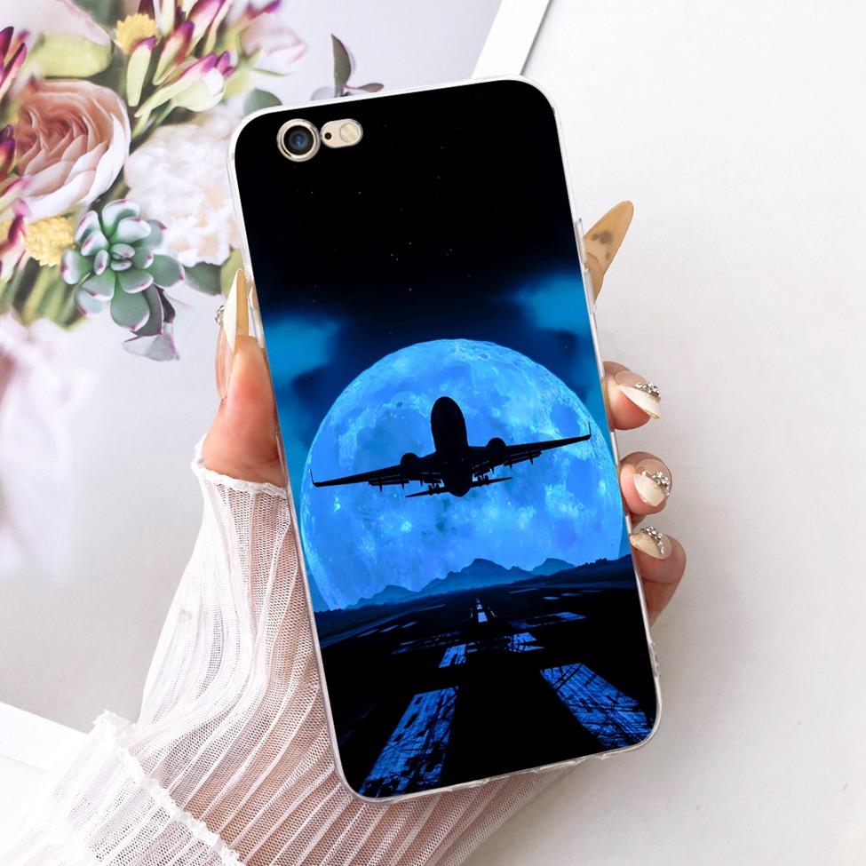 Transparent Casing For iPhone 6s Phone Case For iPhone 6 Cover Luxury Fashion Butterfly Funny Cute Painted