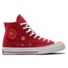 Converse Chuck 70 Удобные и универсальные высокие парусиновые кеды унисекс красного и золотого цвета