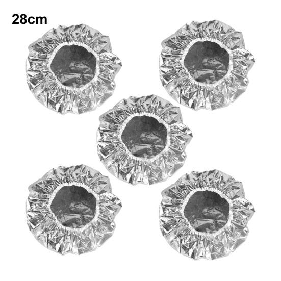 5Pcs Aluminum Foil Hair Heat Hat Reusable Professional Hot Oil Treatment Deep Conditioning Heating Processing Hair Care Hat