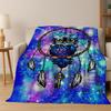 2026 New Mysterious Colorful Owl Cartoon Birds Flannel Blanket,Cozy Soft Throw Blanket for Home Bedroom Bed Sofa Cover Kids Gift