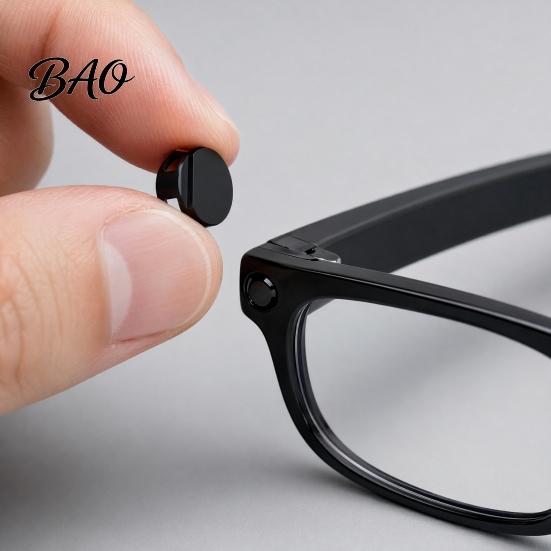 LED Indicator Light Cover Camera Privacy for Meta Smart Glasses, Signal Friendly Dimmable Interference Sticker with Snap And Slide Design, Easy