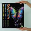 4 Sheets Scratch Paper Art Set A4 Rainbow Painting Scratchboard Kit with Tools Adult Crafts Stress Relief Painting Kit