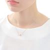 Crescent Moon Pearl Pendant K18 Pearl Diamond Necklace [Moon Label] Women's [Gift Wrapped]