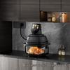2025 New Cross-Border Glass Double Pot Air Fryer - Large & Small Pots