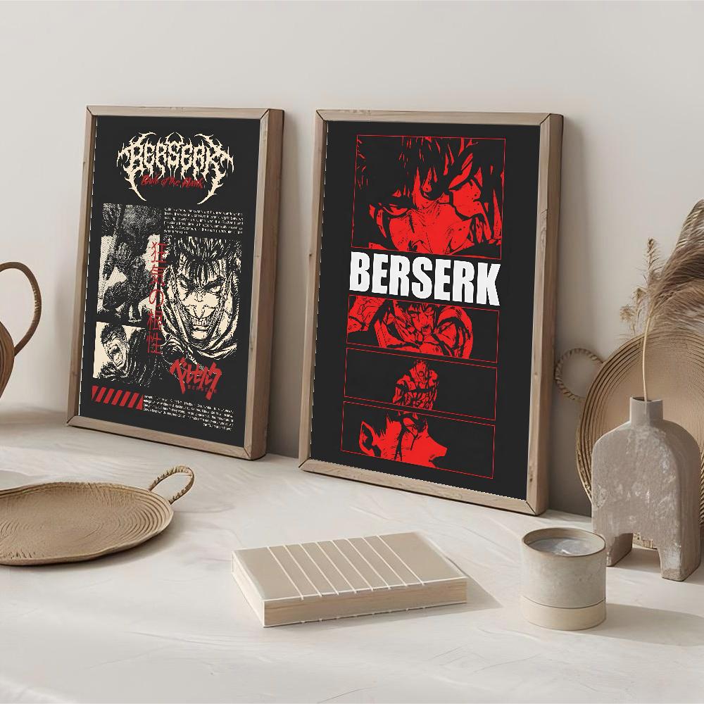 Аниме B-berserk-k Плакат Самоклеящаяся Художественная Водонепроницаемая Бумажная Наклейка Кофейня Бар Комната Декор Стены
