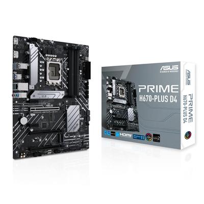 ASUS INTEL 12-го поколения процессор совместимый H670 чипсет материнская плата ATX PRIME D4 авторизованный дистрибьютор (LGA1700) H670-PLUS [Отечественный продукт]