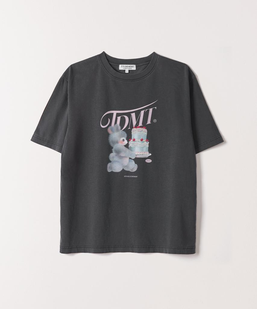 TTUDEMENT Cake Bear Tee Charcoal