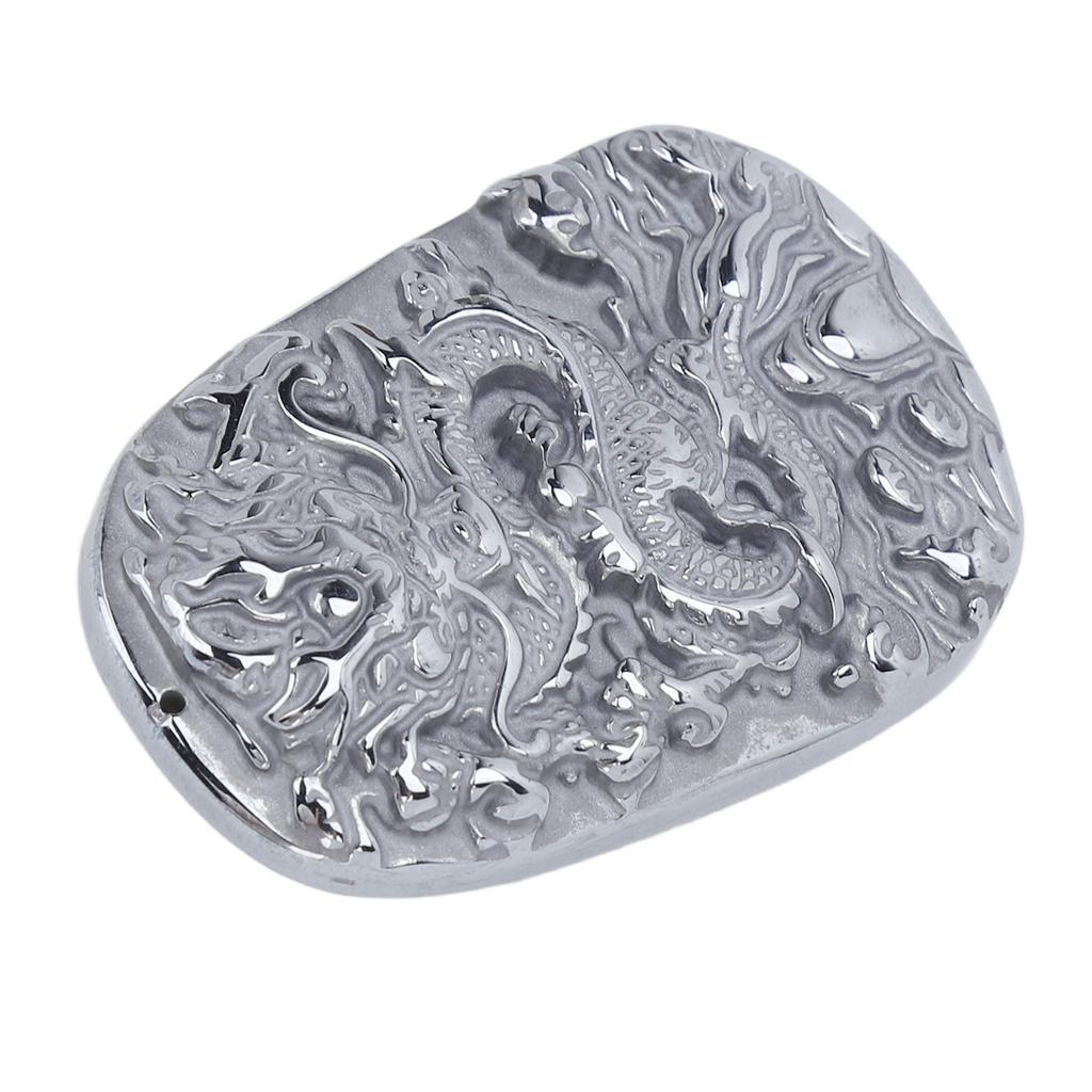 Natural Terahertz Pendant Dragon Pattern Carved Energy Stone Pendant for Making Jewelry