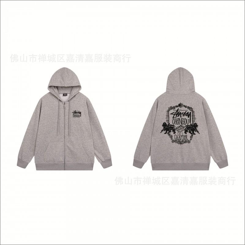Mens Oversized Zip-Up Hooded Sweatshirt Casual Streetwear Cotton Pullover Fall
