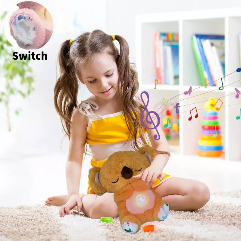 Plush Anxiety Relief Toys Cute Koala Breathing Musical Soothing Doll Toy Sleep