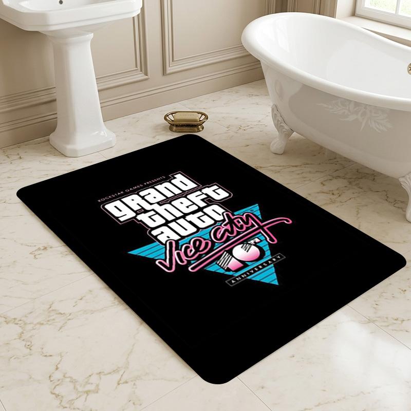 Gta Vice City Ковер для гостиной Нескользящий ковер Мягкий ковер для спальни Игровой уголок Диван Офис Домашний декор Прикроватный коврик Рождественский подарок C9211800