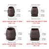 With Thick Wrap Felt Pads Chair Foot Cover Reduce Noise Round/Square Chair Leg Floor Protector Dark Brown Non-slip