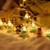 Charming LED Christmas String Lights Santa, Snowman Battery Powered Perfect for Indoor Holiday Decor, Parties & Bedroom Ambiance Ornaments